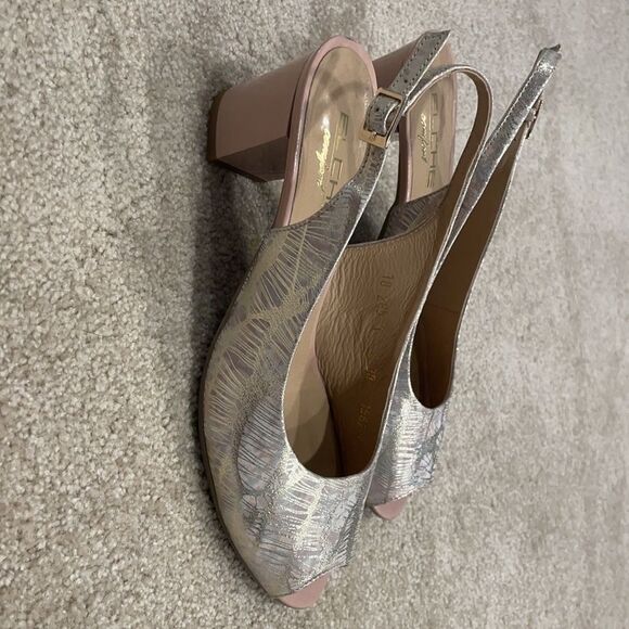 Elche leather heels sandals size 38 (fits 7.5) - Picture 3 of 7